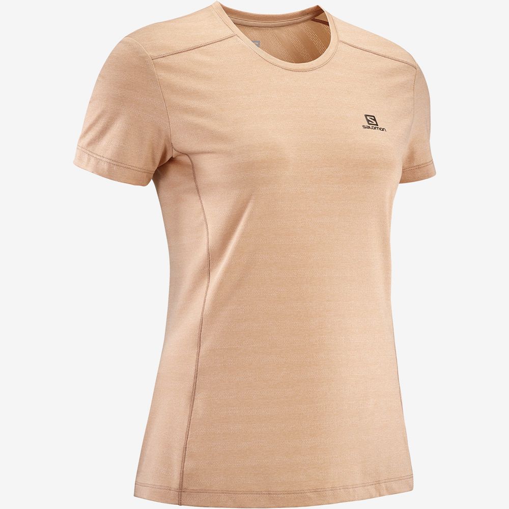 T-Shirty Damskie Salomon XA W - Khaki - Polska (218-LGIKTJ)